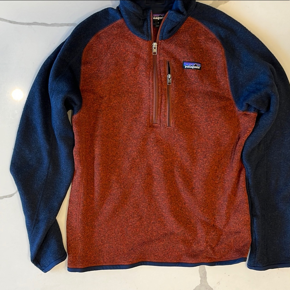 Patagonia Zip Up "Better Sweater" Red and Blue Men's Small